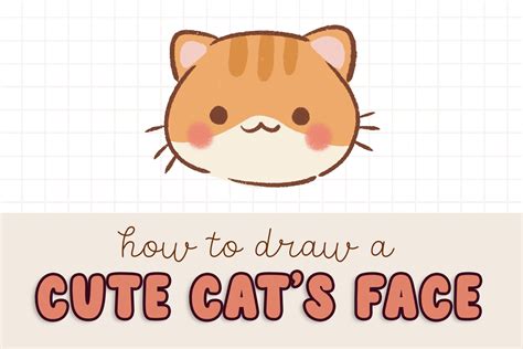 cute cat face drawing.